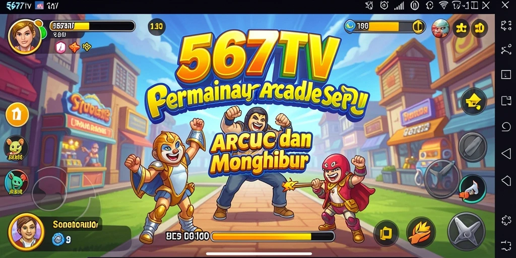 Screenshot gameplay seru dari 567TV menampilkan tantangan Arcade yang mendebarkan.