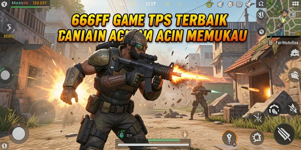 Tangkapan layar yang menampilkan aksi menegangkan dalam game TPS.