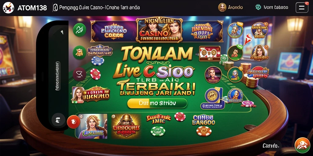 Tampilan gameplay Live Casino ATOM138 yang menarik dan interaktif.