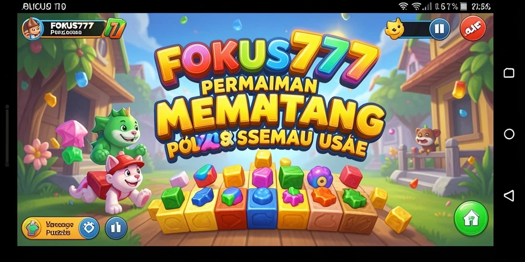Tampilan gameplay menarik dari FOKUS777 dengan tantangan Puzzle.