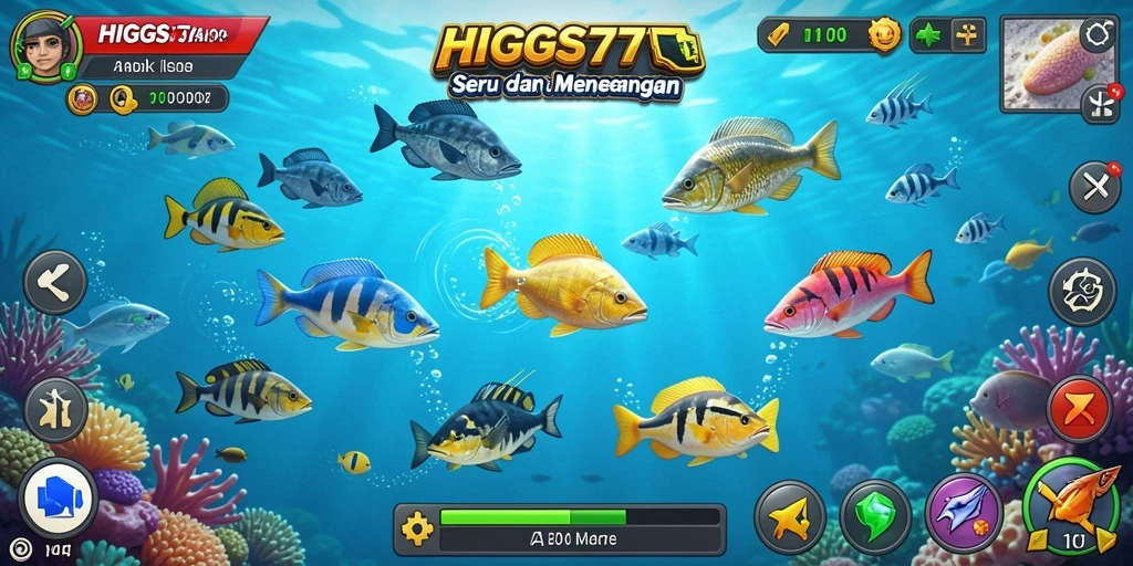 Tampilan gameplay HIGGS777 yang penuh warna dan menarik.
