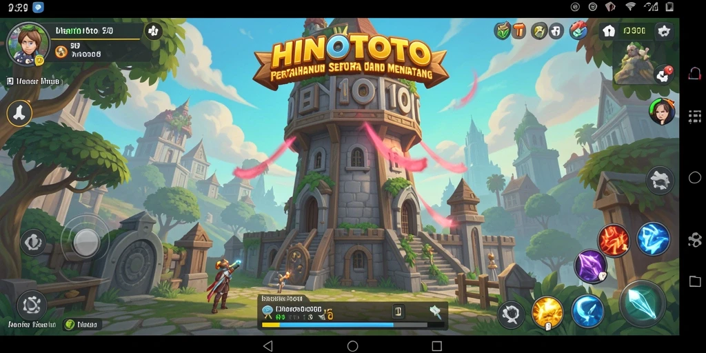 Gameplay HINOTOTO menampilkan strategi Tower Defense yang mendebarkan.