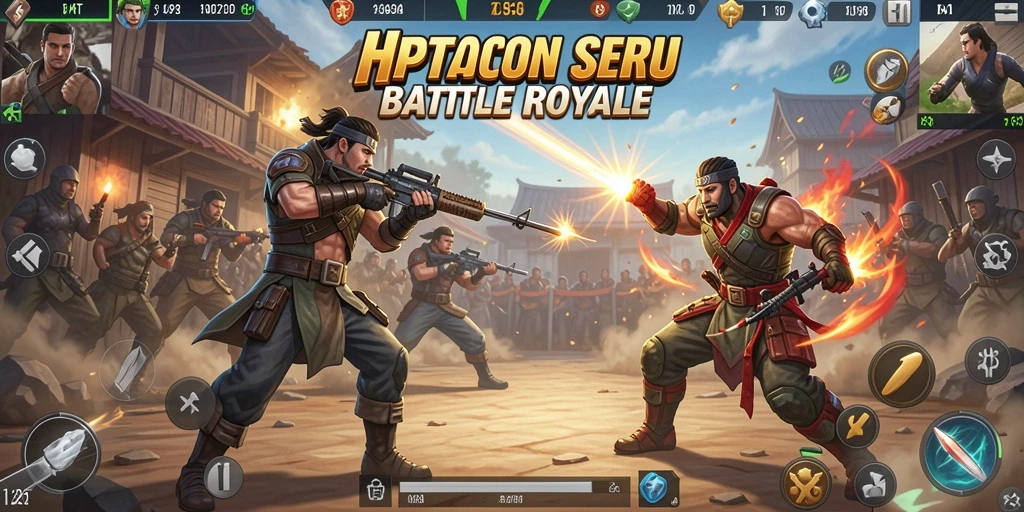 Gameplay HPTOTO yang penuh aksi dan strategi dalam Battle Royale.
