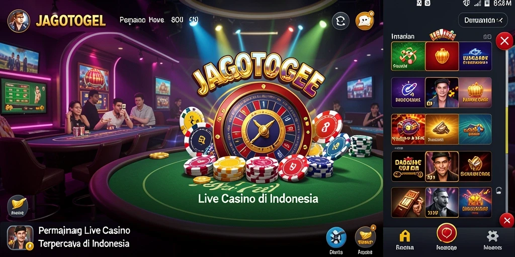 Tampilan gameplay menarik di JAGOTOGEL Live Casino.