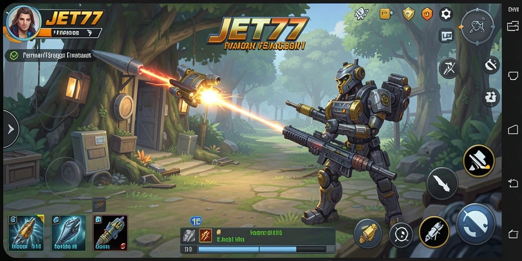 Tampilan gameplay strategis yang mendebarkan di JET77.