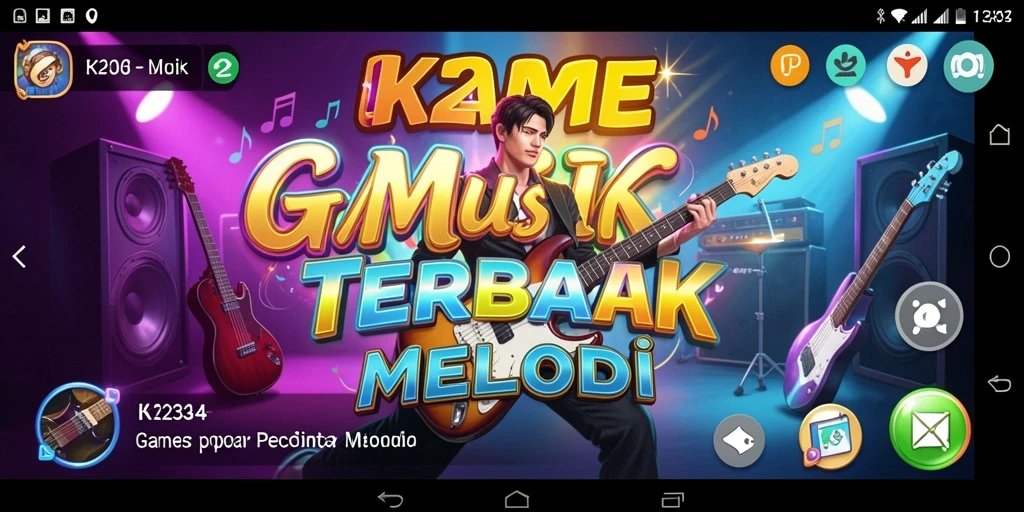 Tampilan gameplay K234 yang menarik dengan beragam lagu musik.