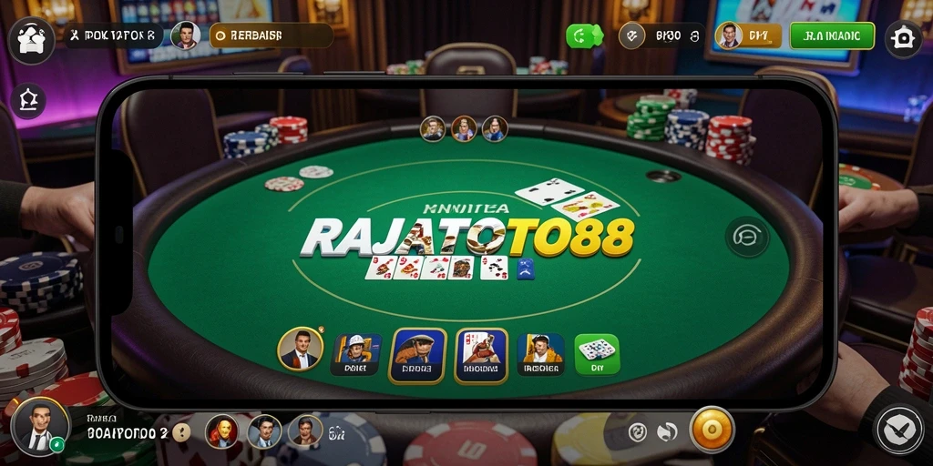 Gameplay seru dalam permainan Poker RAJATOTO88.