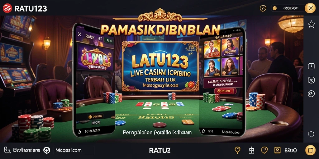 Tangkapan layar gameplay Live Casino dari RATU123 yang menarik.