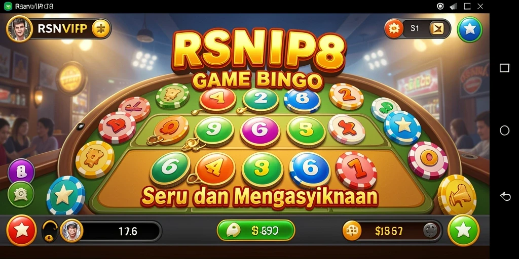 Screenshot gameplay RSNVIP8 menampilkan suasana Bingo yang seru.
