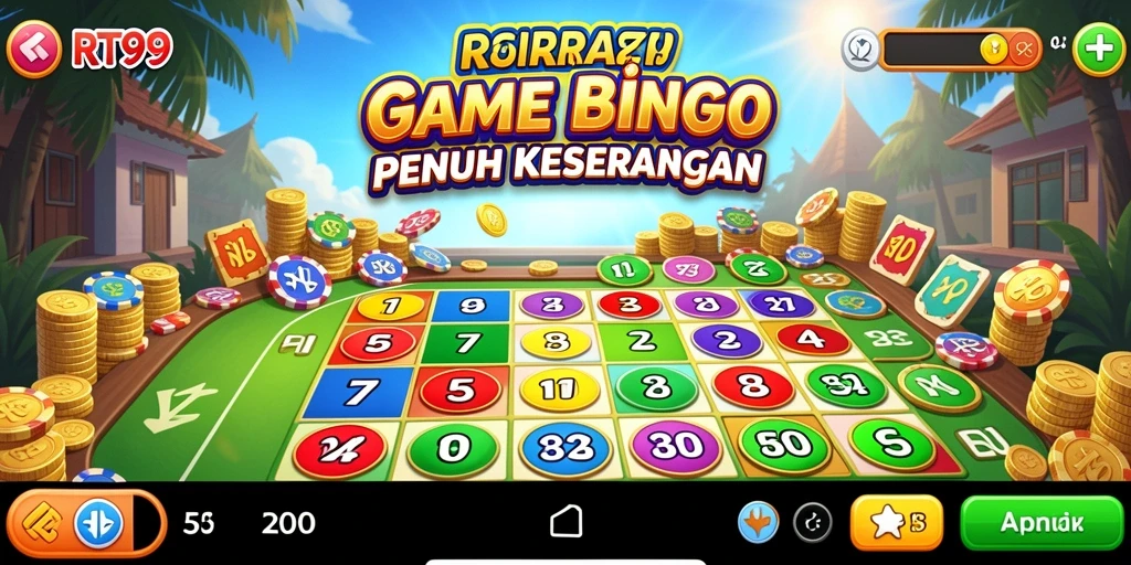 Tampilan menarik gameplay Bingo di RT99 dengan fitur interaktif.
