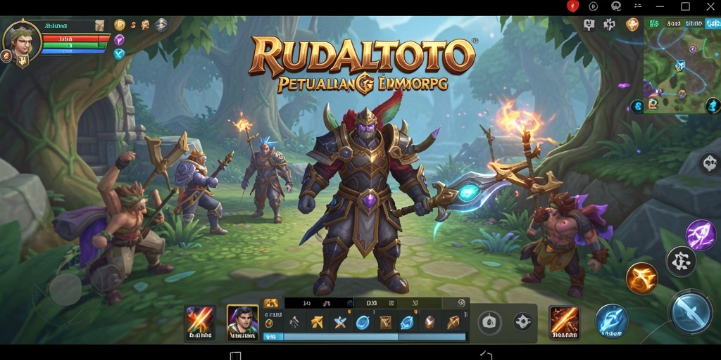 Tangkapan layar RUDALTOTO menampilkan aksi seru dalam pertarungan MMORPG.