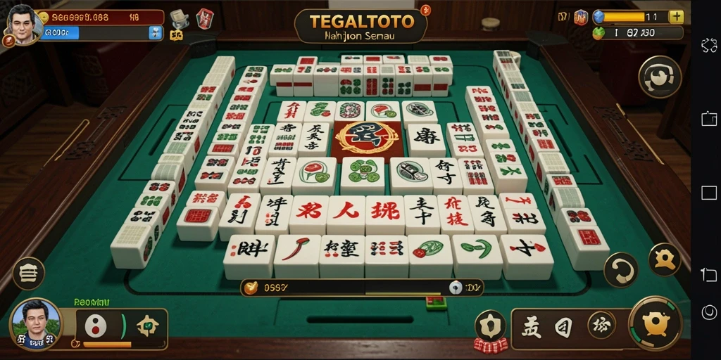 Tampilan gameplay seru dari TEGALTOTO dengan elemen Mahjong yang menarik.