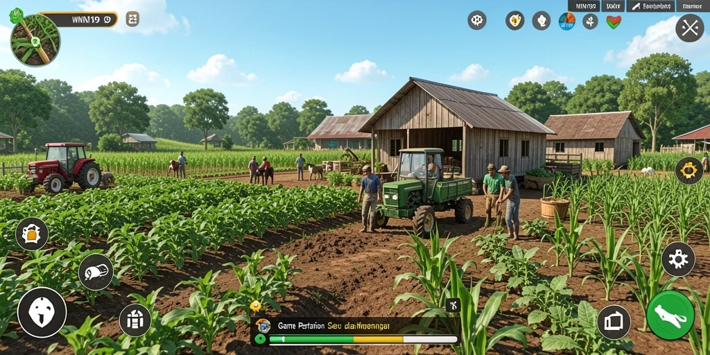 Tampilan gameplay seru yang menggambarkan pengalaman bertani di WIN199.