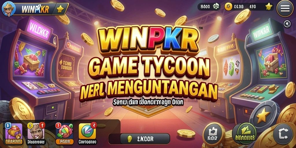 Tampilan gameplay menakjubkan dalam WINPKR yang menunjukkan strategi Tycoon.
